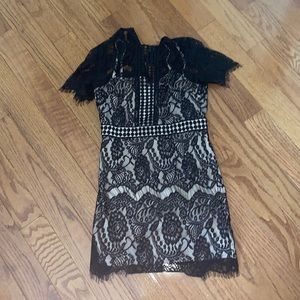 Forever 21 Black and Tan Lace Dress